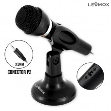 Microfone de Mesa com fio LEY-2173 Lehmox - Preto